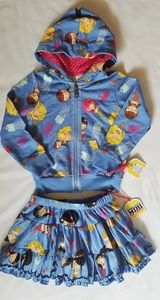 NEW Harajuku Mini 5T Mermaid Hoodie Skort Set